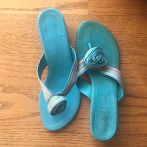 Blue sandals